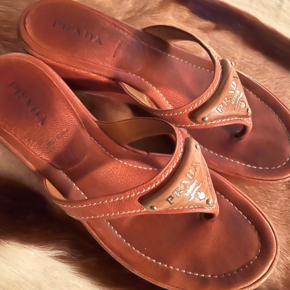 PRADA Antic Summer Sandals W/ Original Dust Bags & Box - Size 38 - Picture 1 of 10